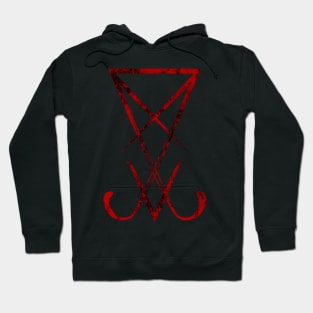 Lucifer Morning Star - Seal of Satan, Devil, Dark Art Sticker Hoodie